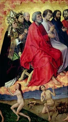 Détail de la Résurrection des morts, du Jugement dernier, vers 1445-50